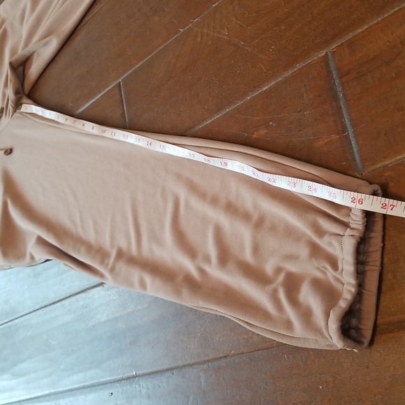 Hem And Thread Cappuccino Short Sleeve Skinnny Leg Sweater Jumpsuit - Picture 9 of 13